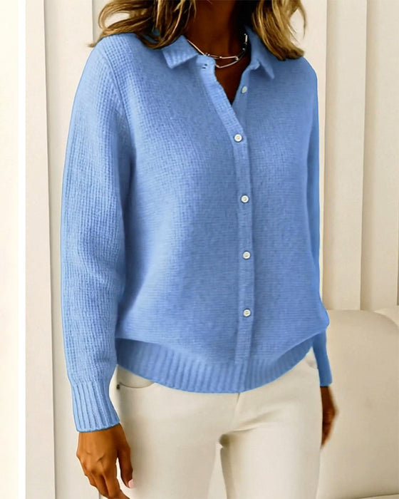 Strickjacke Mode Reversknopf