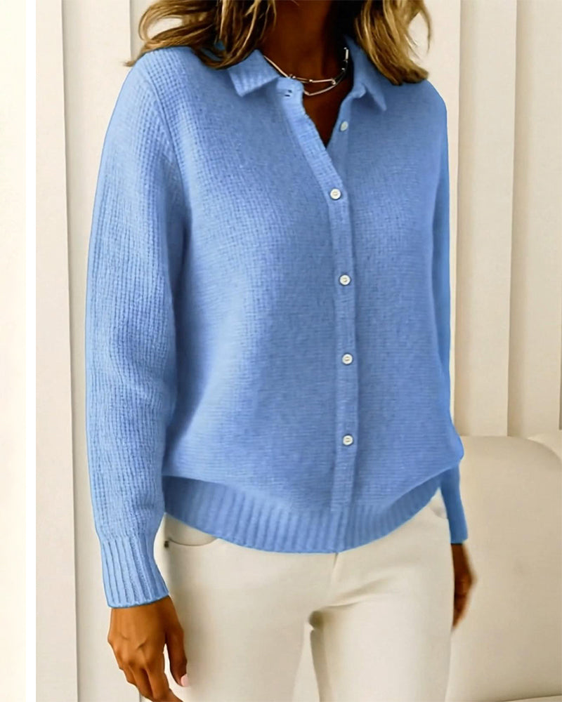 Strickjacke Mode Reversknopf