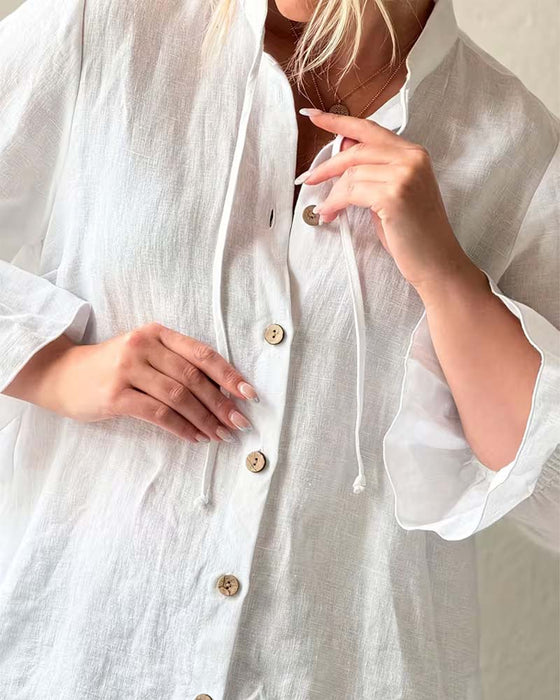 Bluse Casual Stilvoll Unifarben