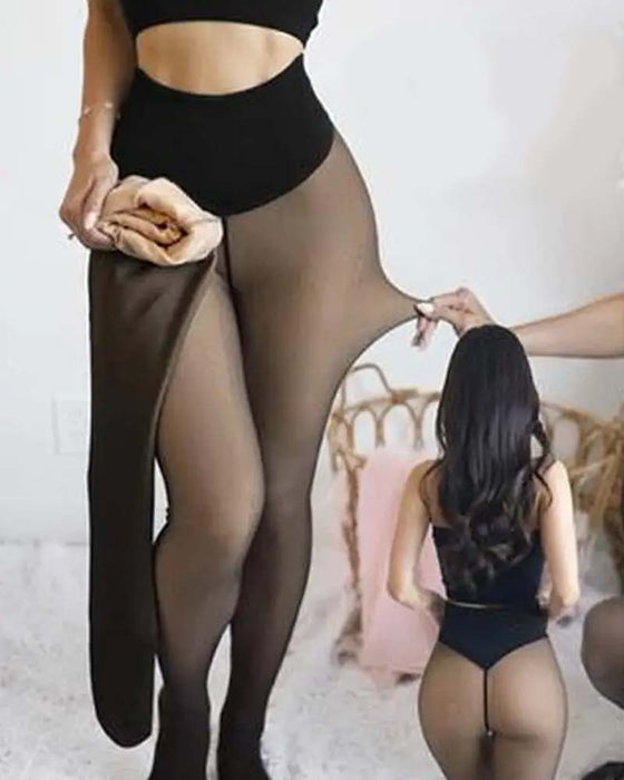 Fleecegefütterte formende Leggings mit einer Naht