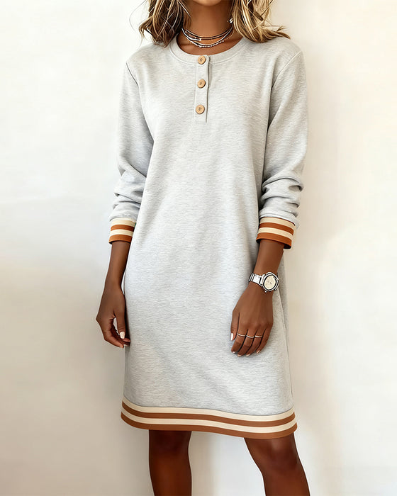 Kleid Kontrastfarbe Mode