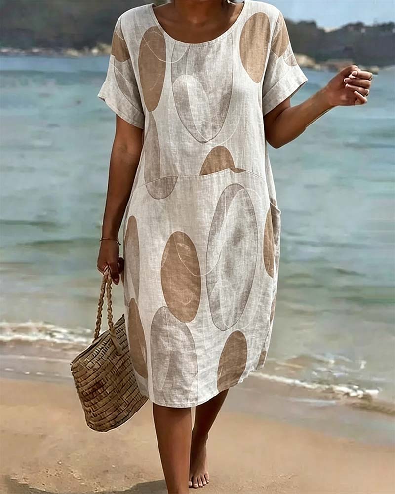 Kleid Polka Dot Locker Gerade