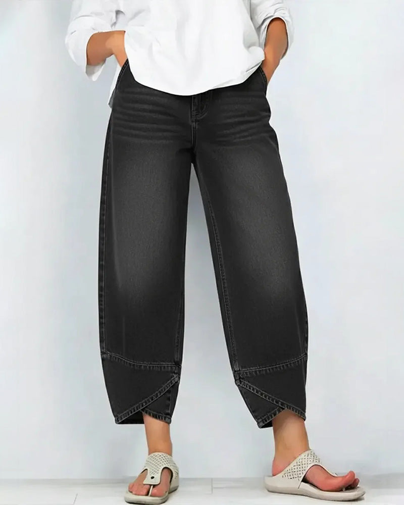 Hose Denim Patchwork Casual