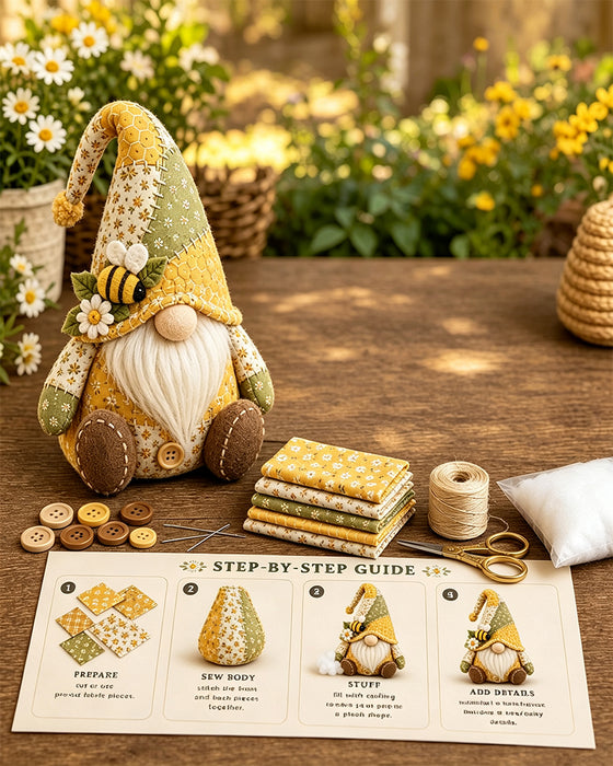 🧵 DIY Patchwork Gnome Set – Erstelle Deinen Eigenen Bezaubernden Gnom 🧙‍♂️
