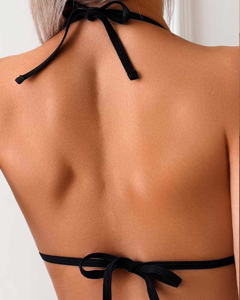 Bikini Vertikal Goldkette Geteilt