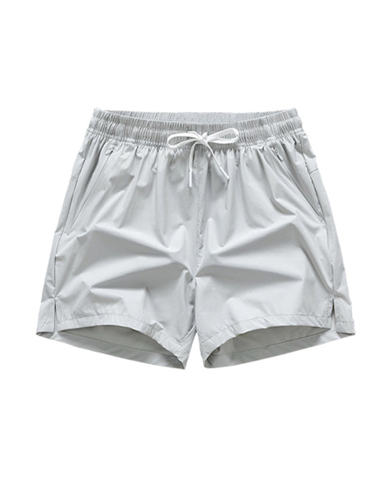 Shorts Männer Elastischer Bund Tasche Schnelltrocknend Eis-Seide Sport