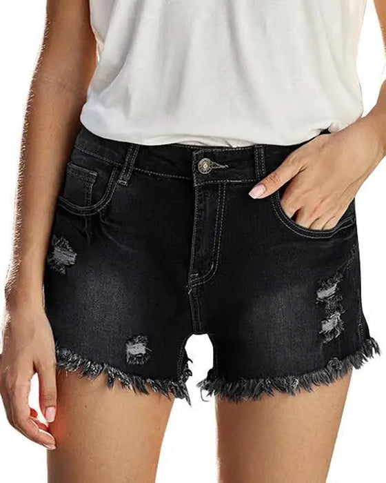 Shorts Rohsaum Denim