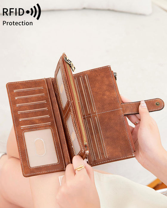 Damen Reißverschluss Lange Geldbörse Trendy Exquisite Geschenk Geldbörse