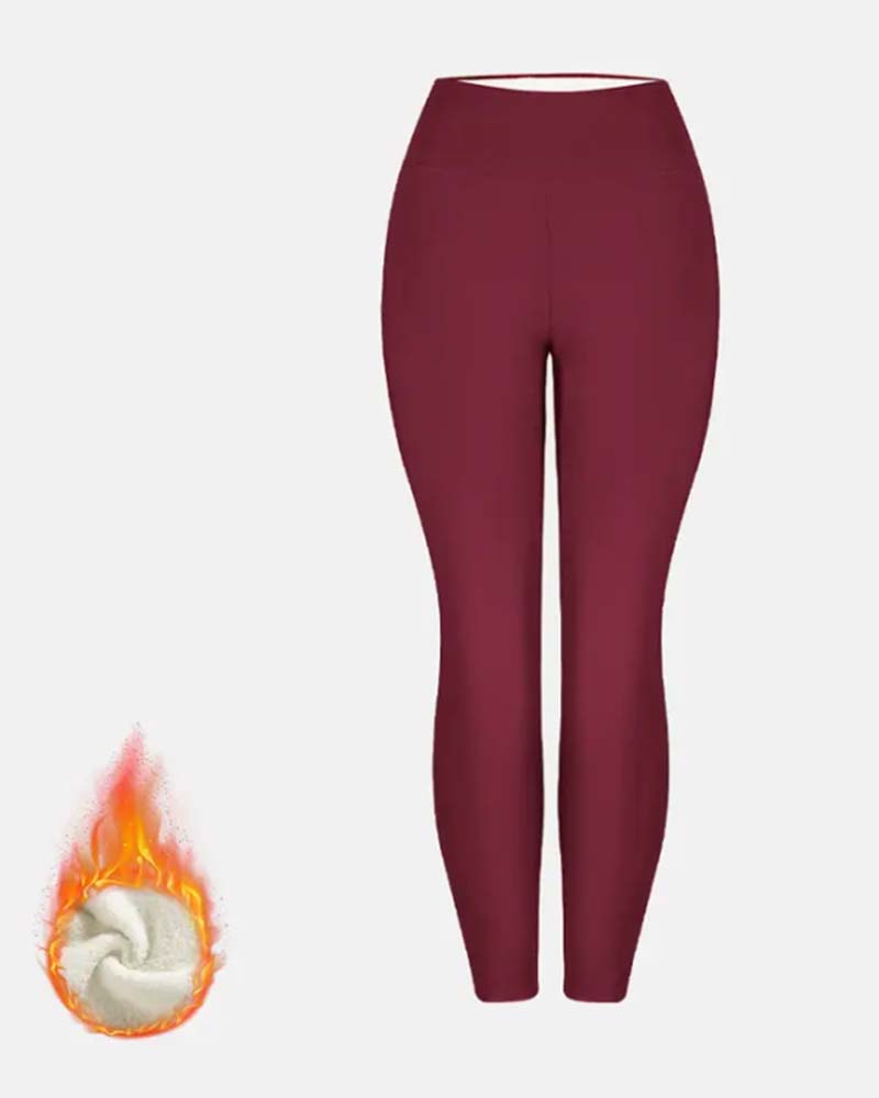 Winter Dick Hohe Taille Warme Leggings Yogahosen