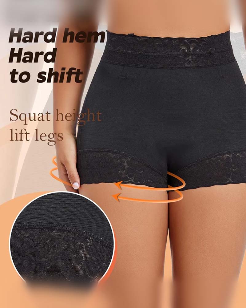 Damen Shorts Spitze Hohe Taille Shapewear