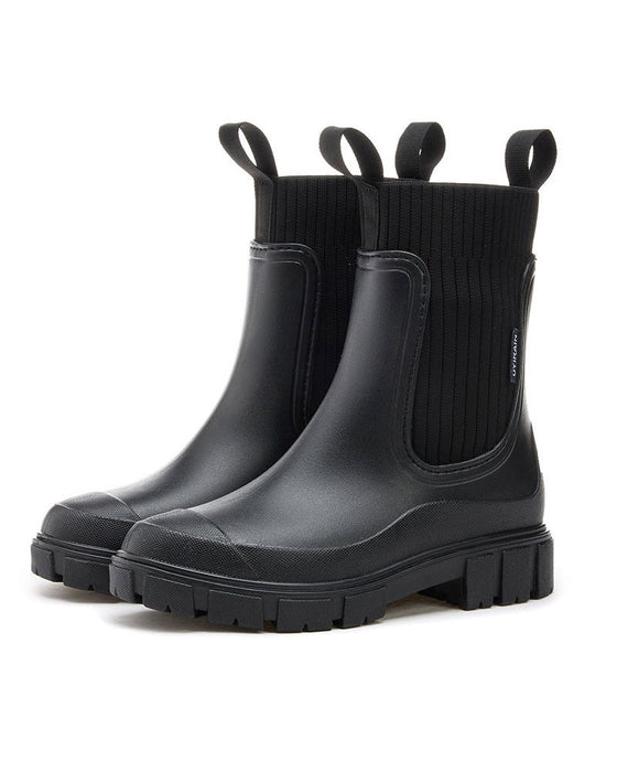 ☔️Stiefel Wasserdicht Rutschfest Dicke Sohle Mittelschaft