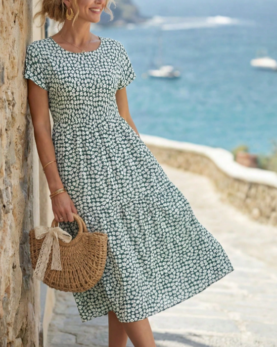 Kleid Klein Blumig Taille