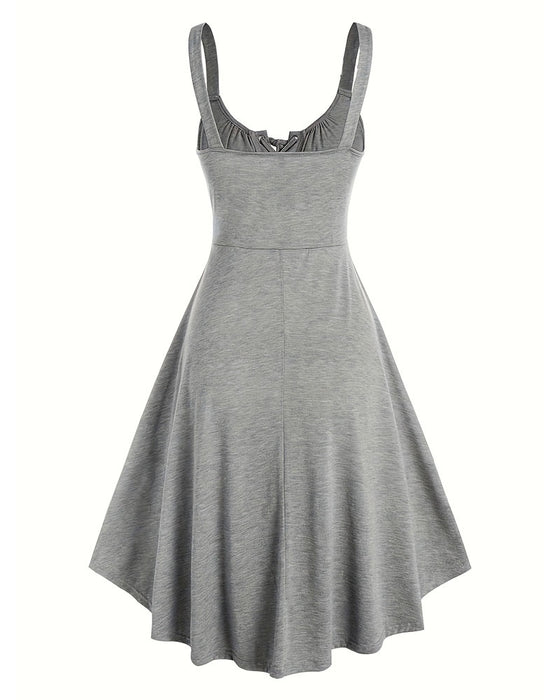 Kleid Unregelmäßiger Träger Lässig
