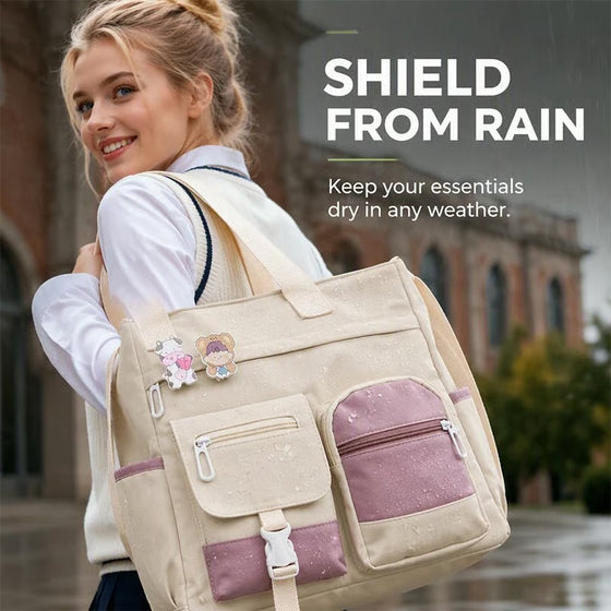 Tasche Geräumig Canvas Tote Fächer