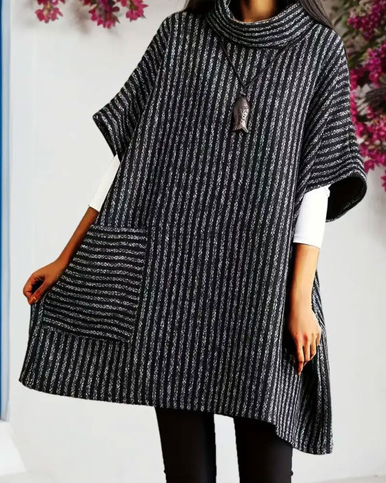 Strickkleid Rollkragen grobgestrickt