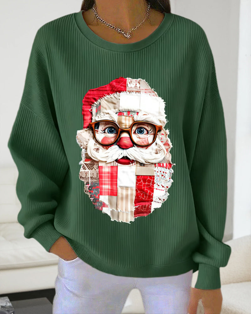 Sweatshirt Weihnachtsdruck Rundhals