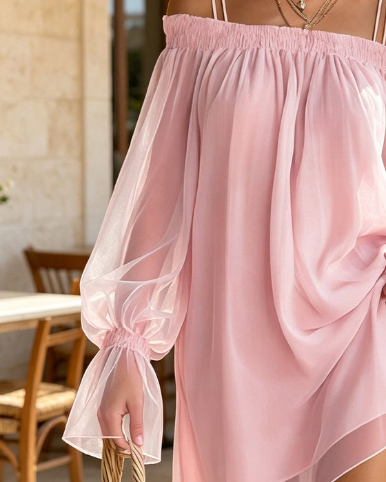 Kleid Off-Shoulder Camisole Mode