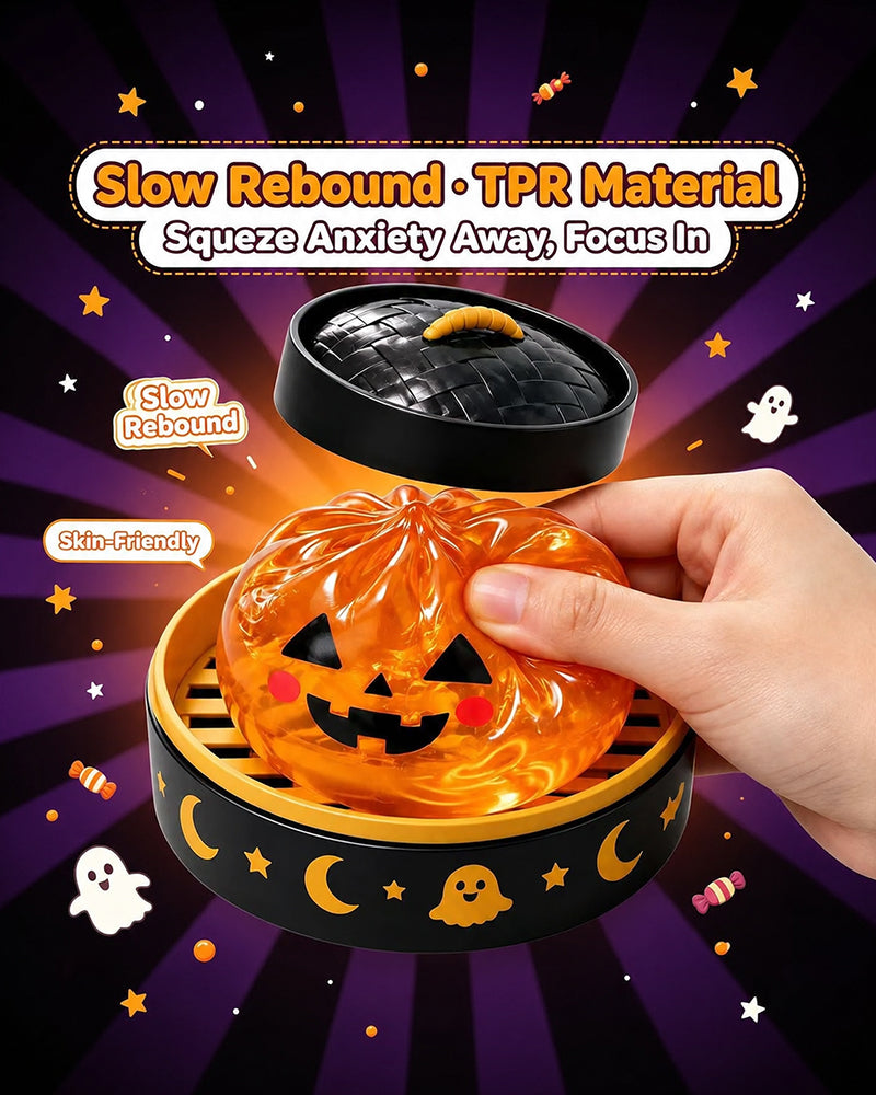Halloween-Set Mit Süßen Gruseligen Geister-Maruko-Quetsch-Spielzeugen, Mini-Tragbarer Stressball, Sensorische Produkte Für Halloween-Artikel, Füllung Für Party-Tüten & Mini-Geschenke