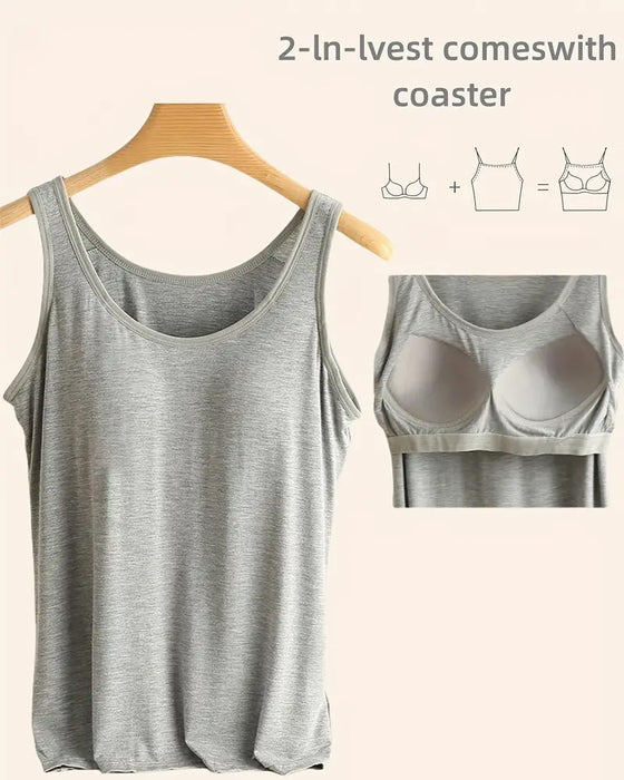 Camisole Top Einteilig Einfarbig Unterziehteil