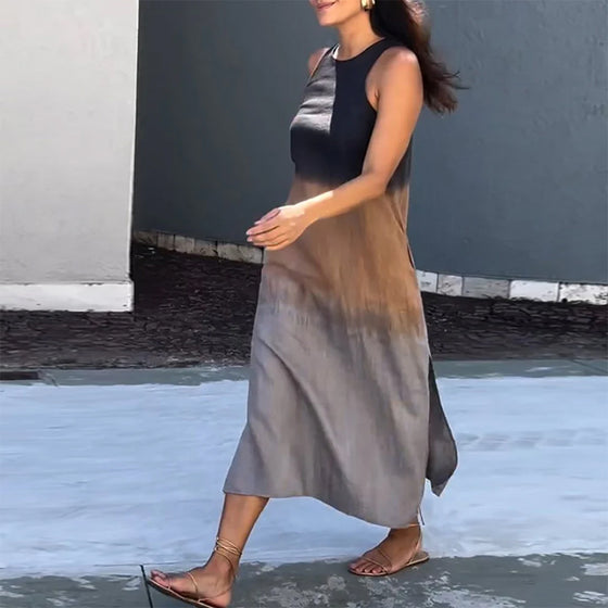 Kleid mit ärmellosem und Farbverlauf