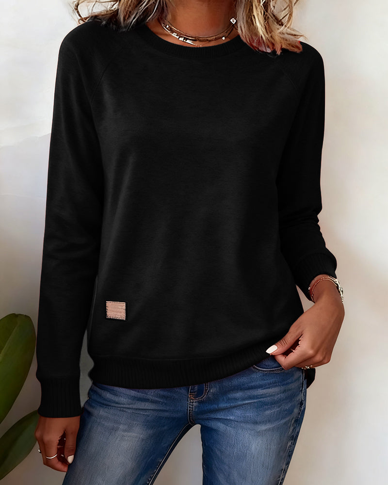 Modisches Casual-Sweatshirt mit Rundhalsausschnitt
