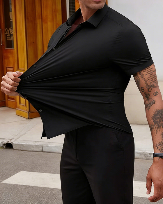 Hemden Herren Stretch Kurzarm Kleid