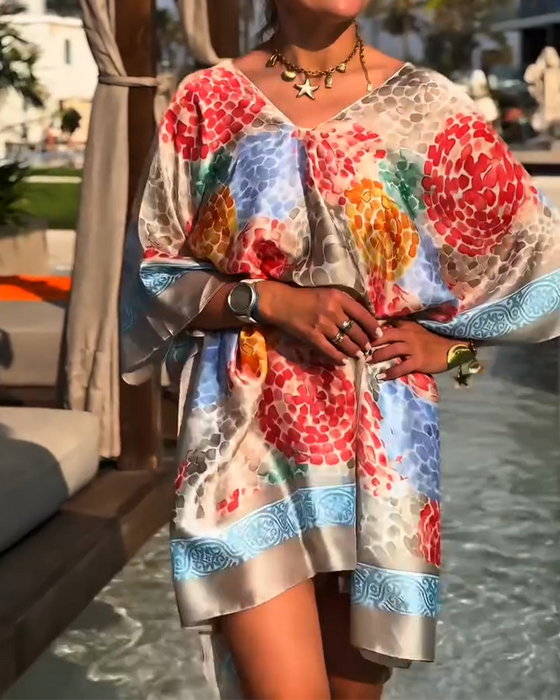 Strandkleid Resort Druck Badeanzug