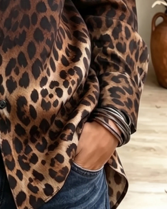 Hemd Verlauf Leopard Revers