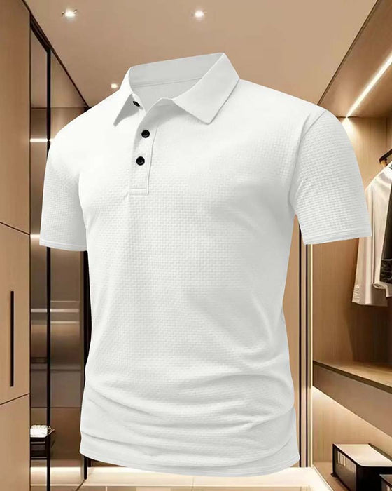 T-Shirts Revers Knopfleiste Knopf