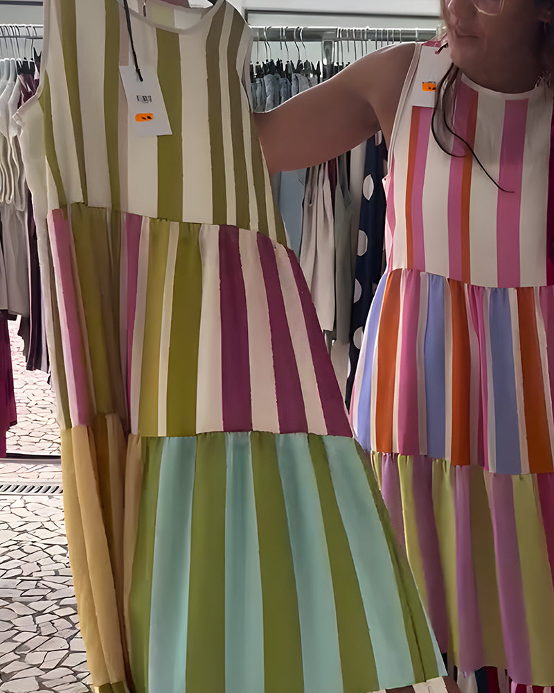 Kleid Ärmellos Rundhals