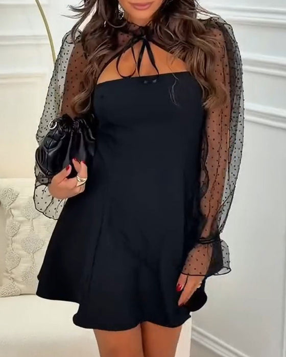 Kleid Gepunktet Durchsichtig