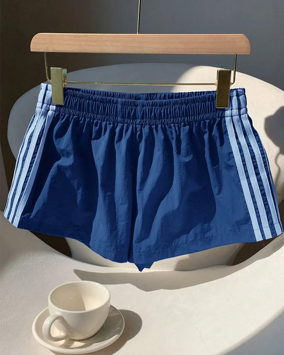Shorts Gestreifte Kontrastierende Bahn
