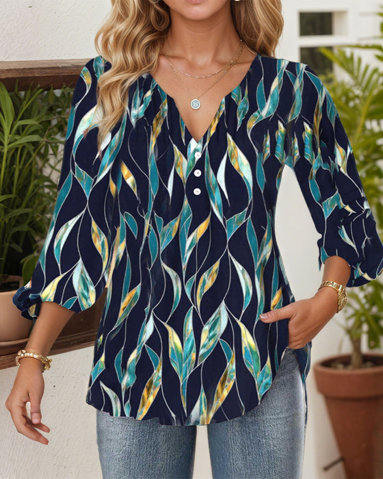 Bluse Casual V-Ausschnitt