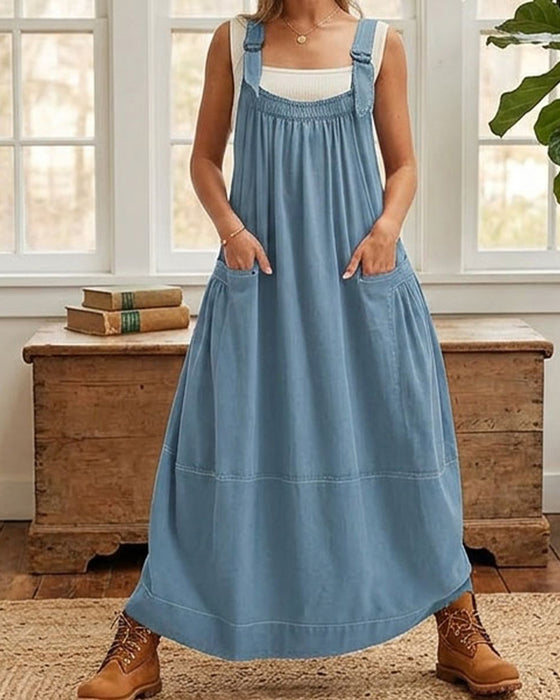 Kleid Verstellbare Schulterträger Trägerkleid