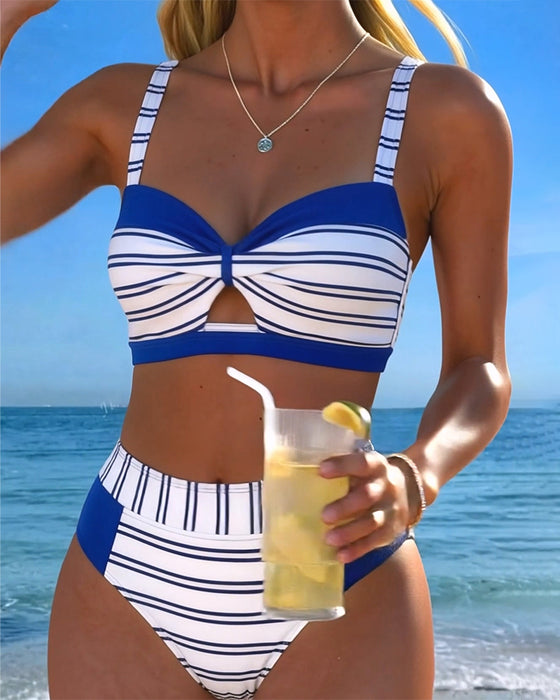 Bikini Gestreift Ausgeschnitten