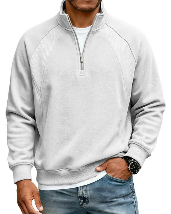 Sweatshirt Halb Zip Stehkragen