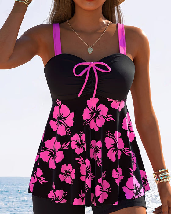 Tankini Für Urlaub Mit Muster Und Schleife