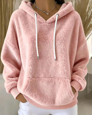 Hoodie Plüsch Mit Kapuze Locker
