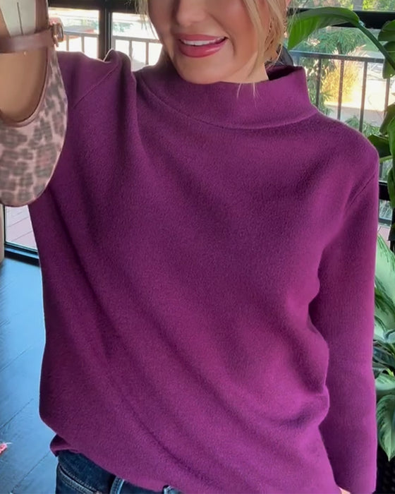 Pullover hochgeschlossen elegant Dreiviertelärmel