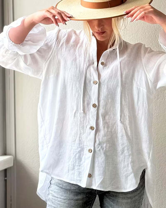 Bluse Casual Stilvoll Unifarben