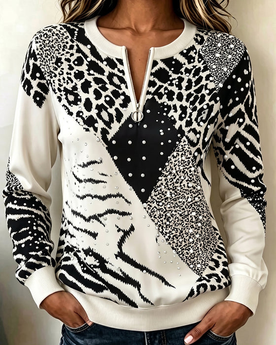 Sweatshirt Langarm Rundhals
