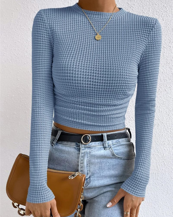 Oberteil Slim Fit Vielseitig Langarm