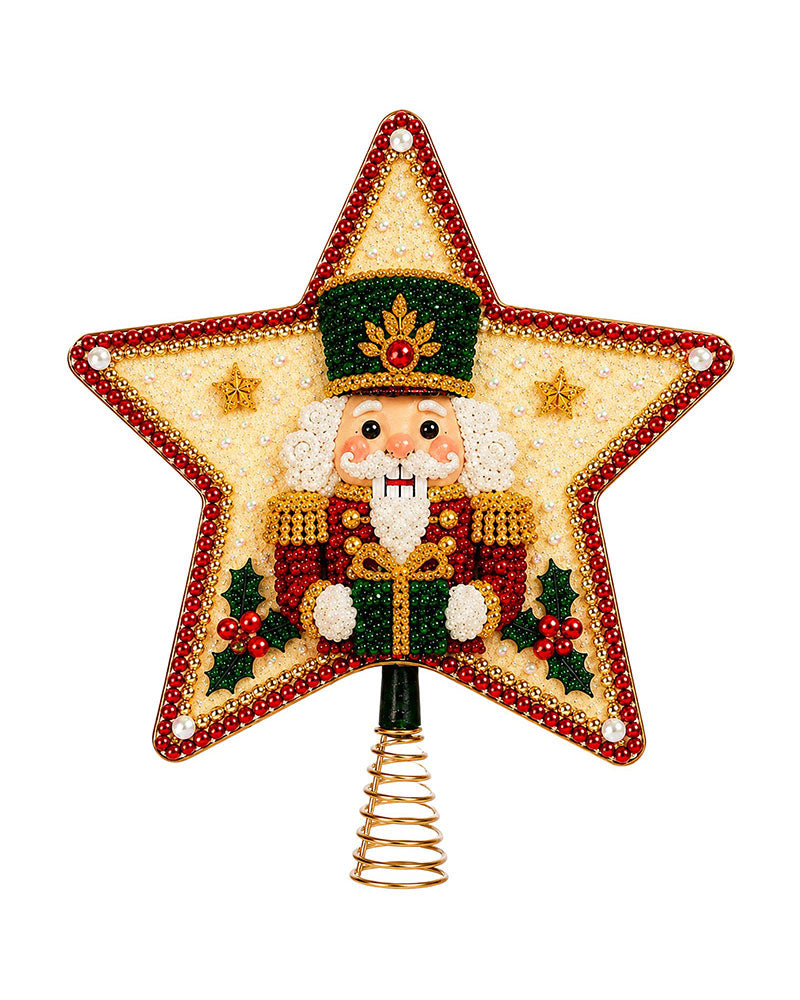 DIY Fünfzackiger Stern Diamantmalerei Weihnachtsbaumspitze