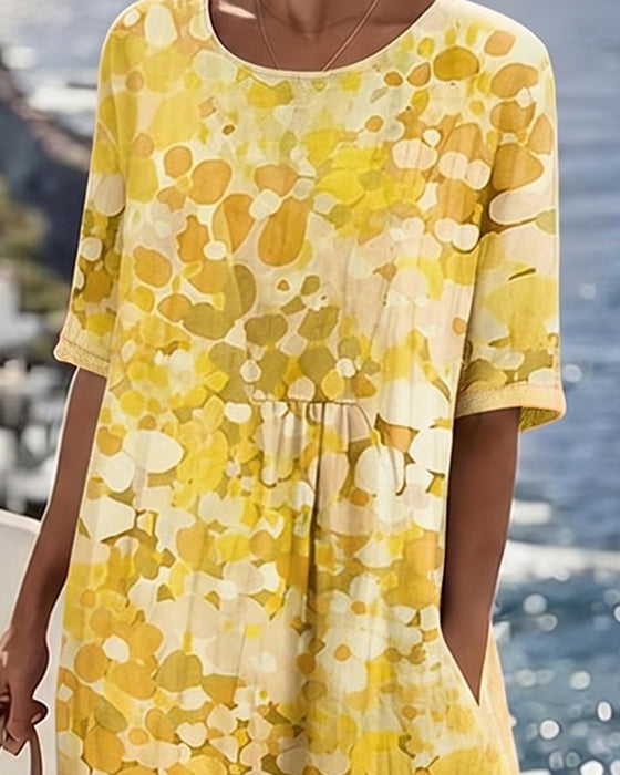 Kleid Gedruckt Locker