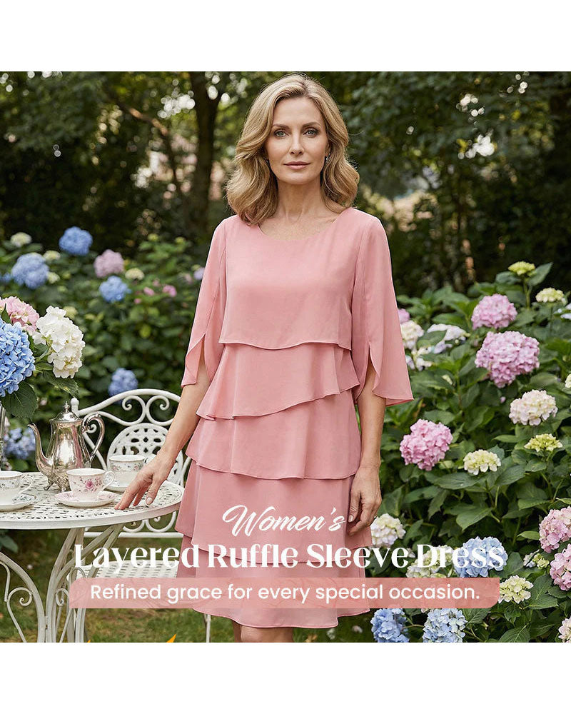 Kleid Locker Runder Halsausschnitt Kuchen