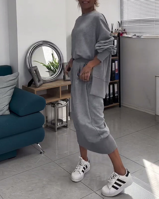 Sweatshirt & Rock Set Abgestimmt