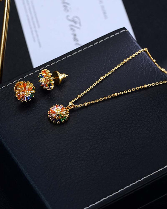 Bunte Feuerwerk Ohrstecker 💎 Zirkonia Design & Minimalistisch Elegant