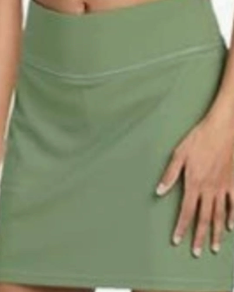 Rock Hohe Taille Einfarbig Kurz