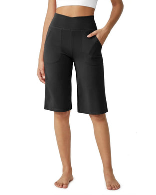 Lässige Shorts Mit Mittelbund, Halblang