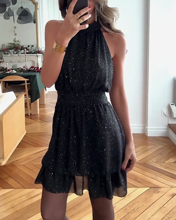 Kleid Ärmellos Sexy Modisch